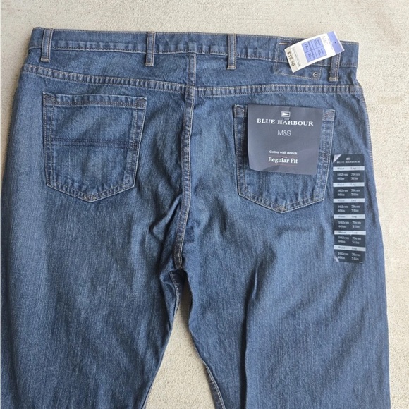 Blue Harbour Jeans Men Blue 40x31 Straight leg Regular Fit Medium Wash  New - Picture 7 of 12